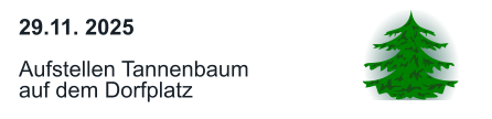 29.11. 2025  Aufstellen Tannenbaum auf dem Dorfplatz